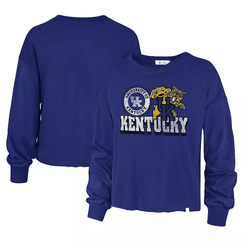 Womens 47 Royal Kentucky Wildcats Bottom Line Parkway Long Sleeve T-Shirt Product Image