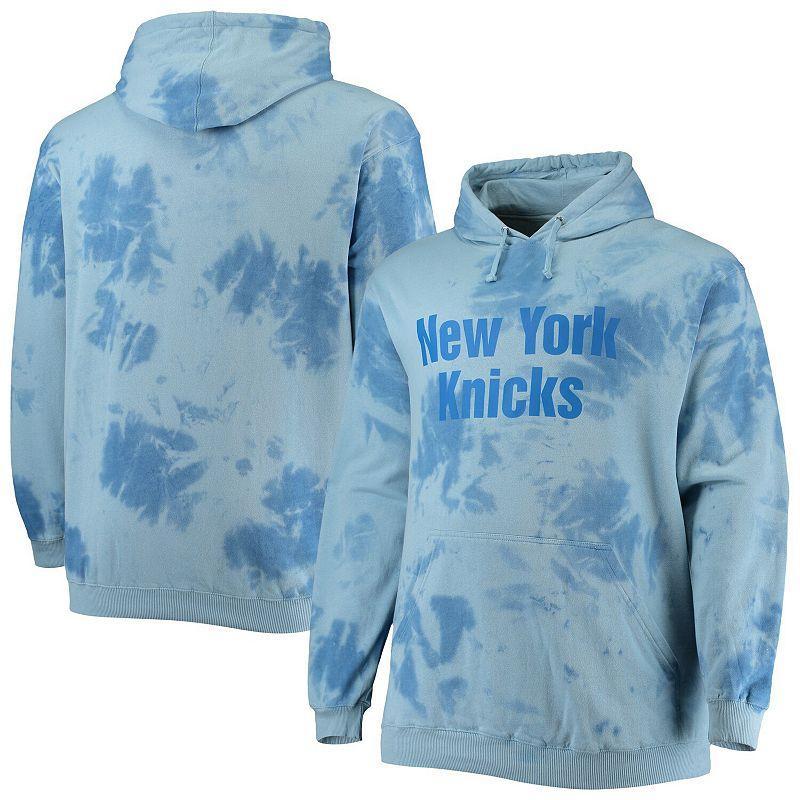 Mens Fanatics Branded New York Knicks Big & Tall Wordmark Cloud Dye Pullover Hoodie Product Image