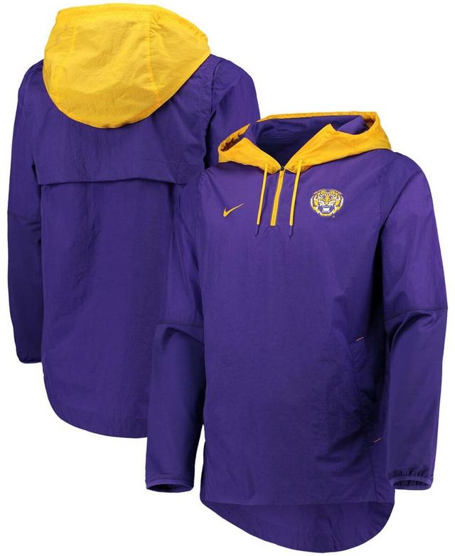 Mens Nike Purple/Gold LSU Tigers Player Quarter-Zip Jacket Product Image