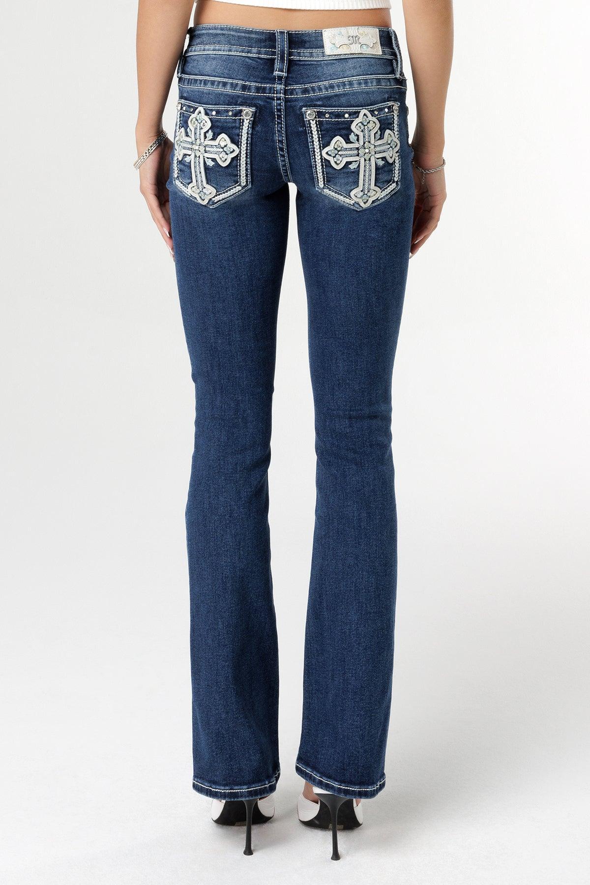 Blossoming Cross Bootcut Jeans Product Image