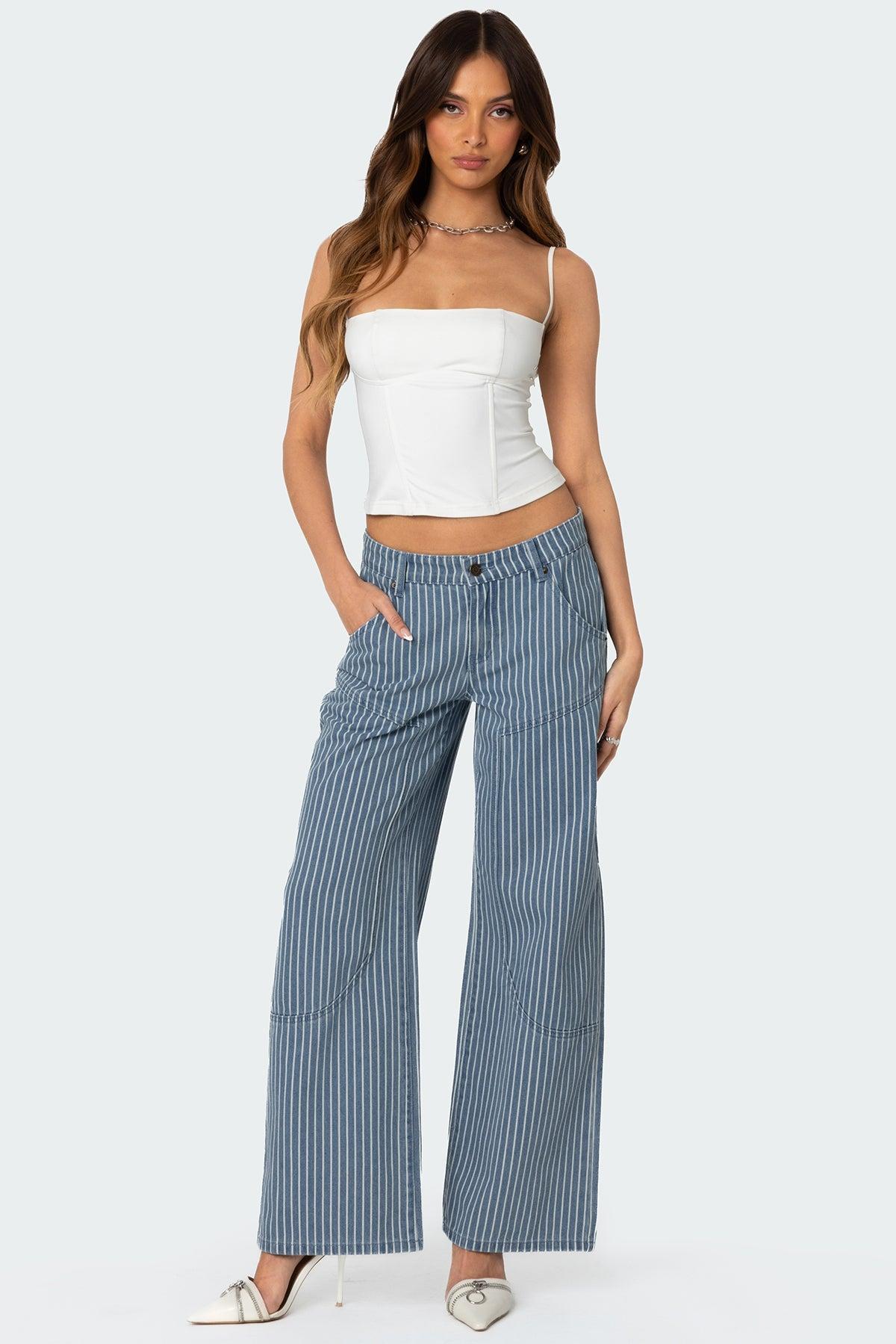 Striped Carpenter Jeans Product Image