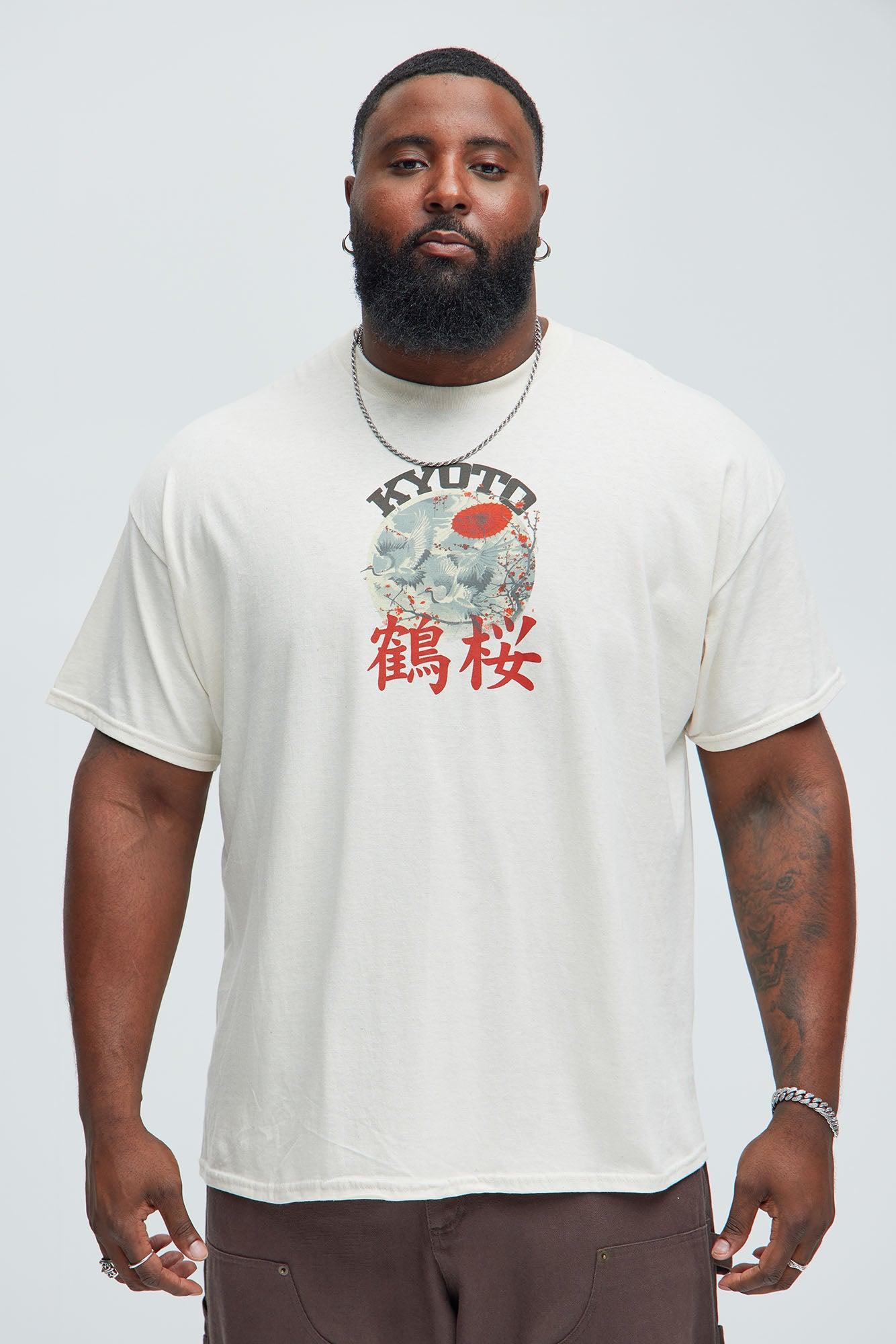 Kyoto Crane Blossom Short Sleeve Tee - Off White Product Image