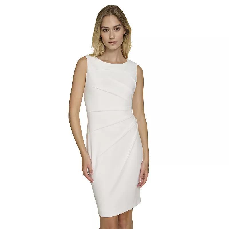 Womens Andrew Marc Sleeveless Ruched Sheath Dress Product Image