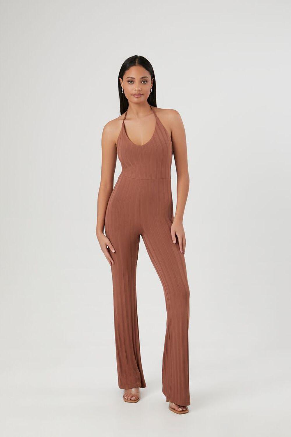 Flare-Leg Halter Jumpsuit | Forever 21 Product Image