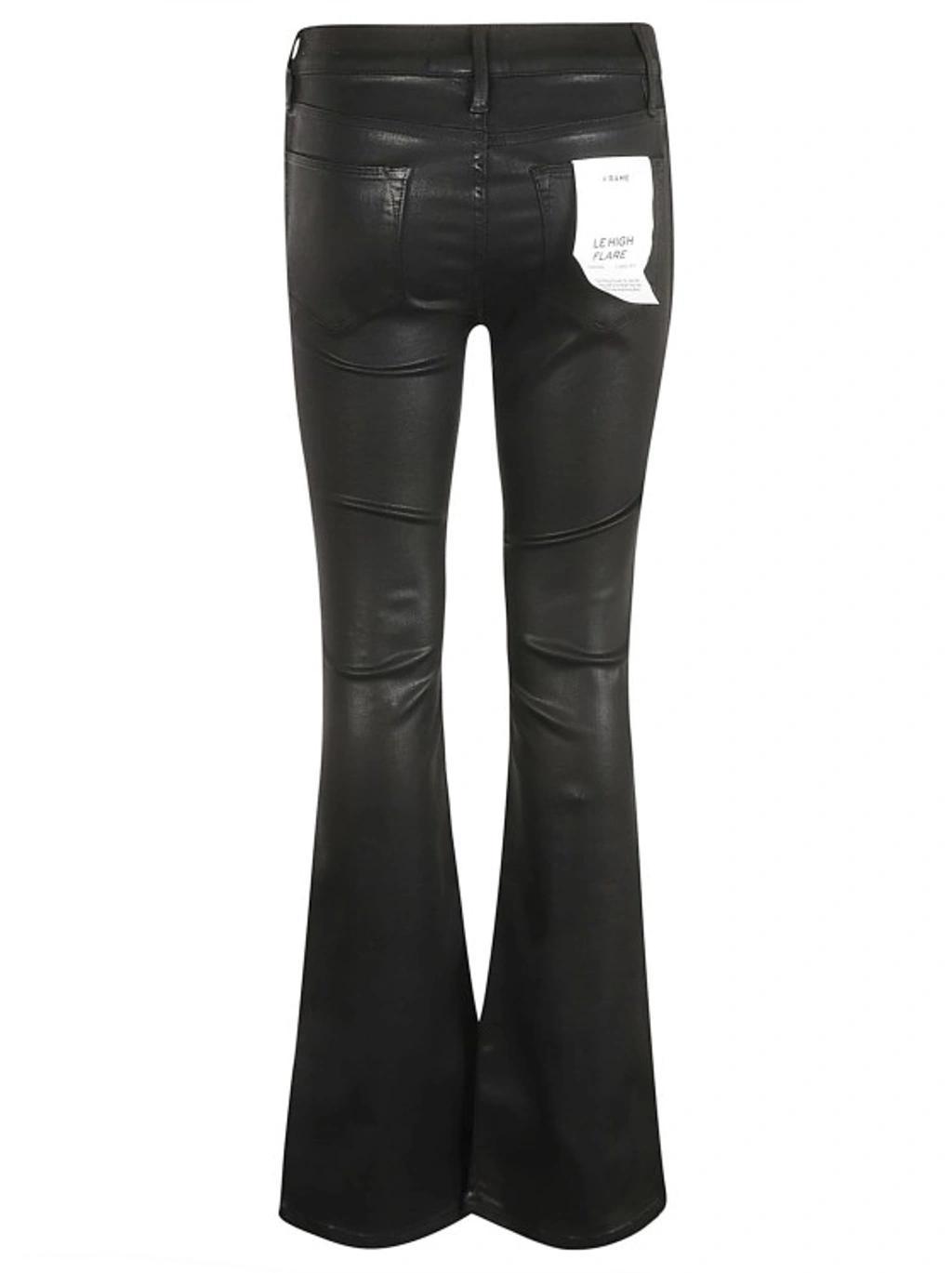 FRAME Le Crop Button-up Flared Jeans In Black Product Image