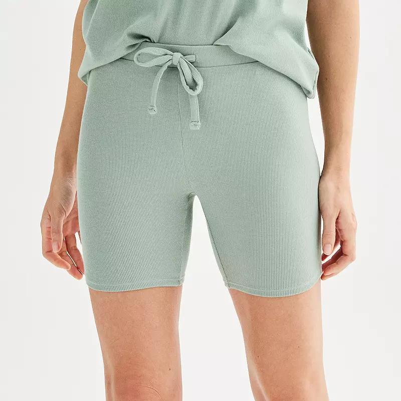 Womens Sonoma Goods For Life Ribbed Pajama Shorts Product Image