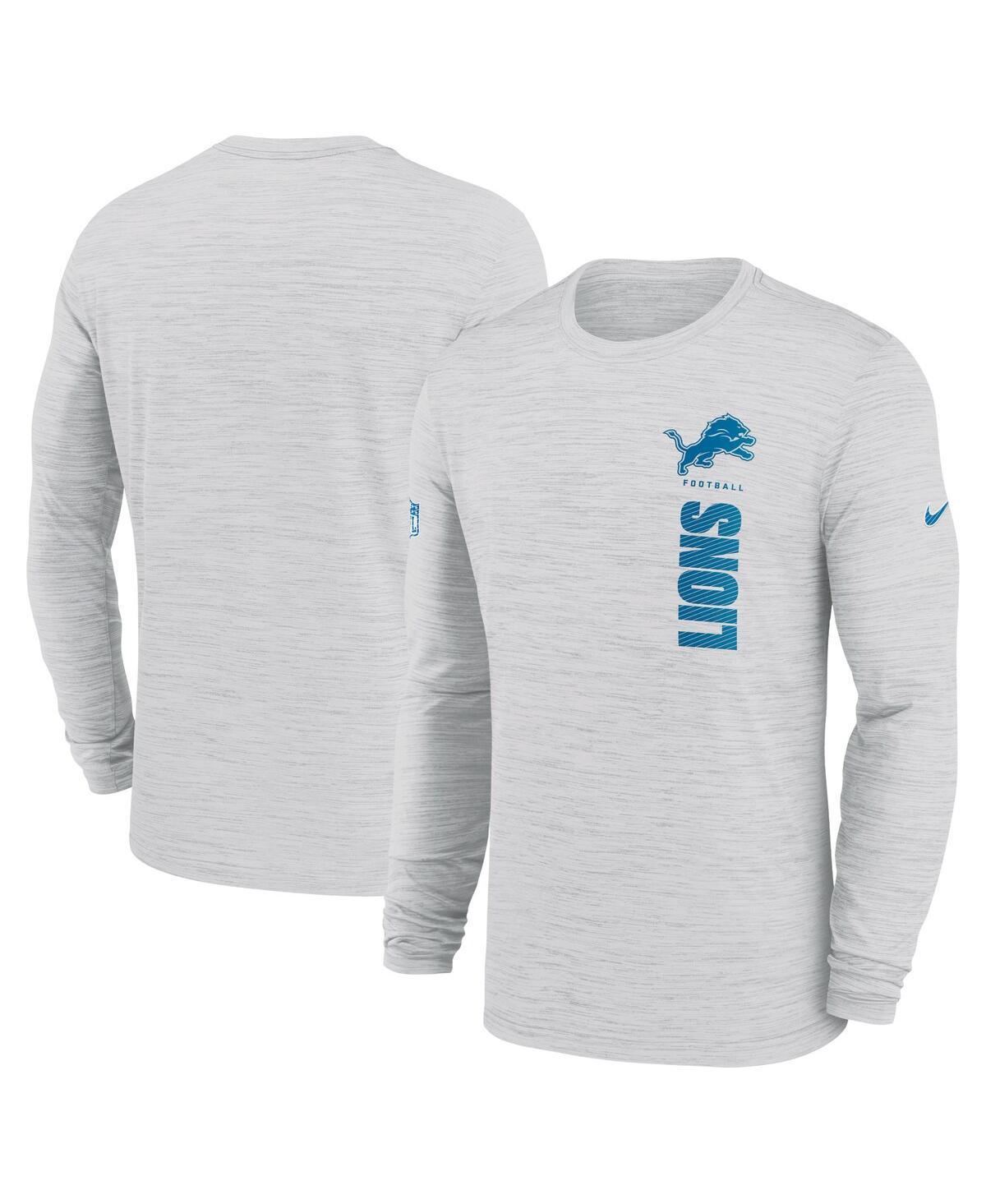 Nike Mens White Detroit Lions 2024 Sideline Velocity Performance Long Sleeve T-Shirt Product Image