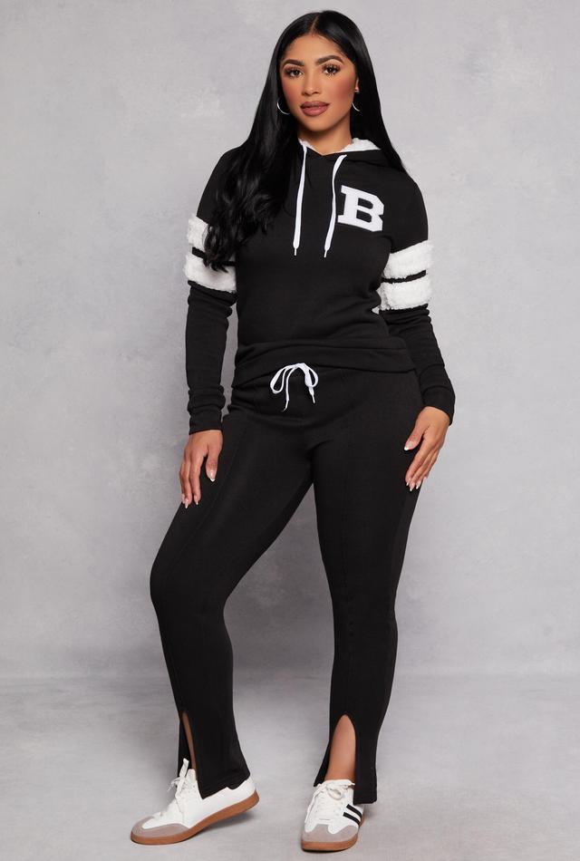 Womens Fleece Split Hem Sweatpants Product Image