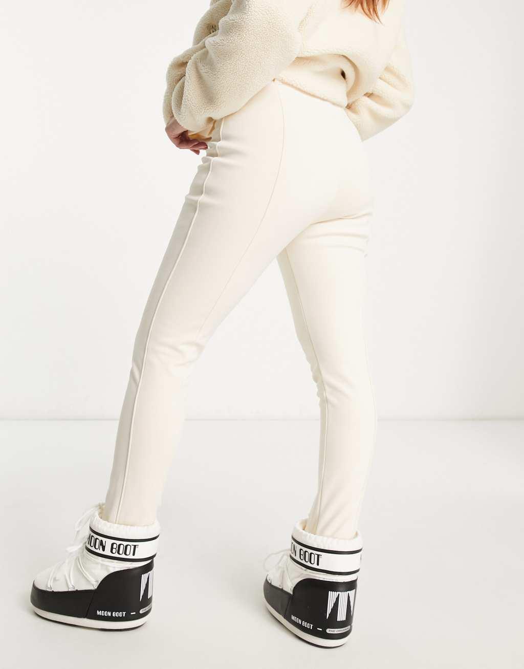 South Beach ski stirrup pants in cream Product Image