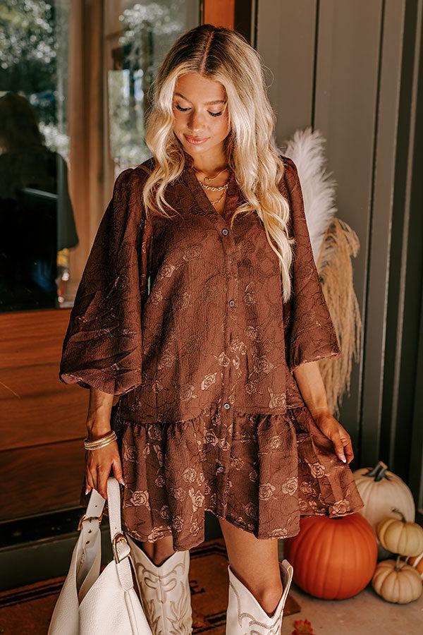 Fall Feels Jacquard Mini Dress Product Image