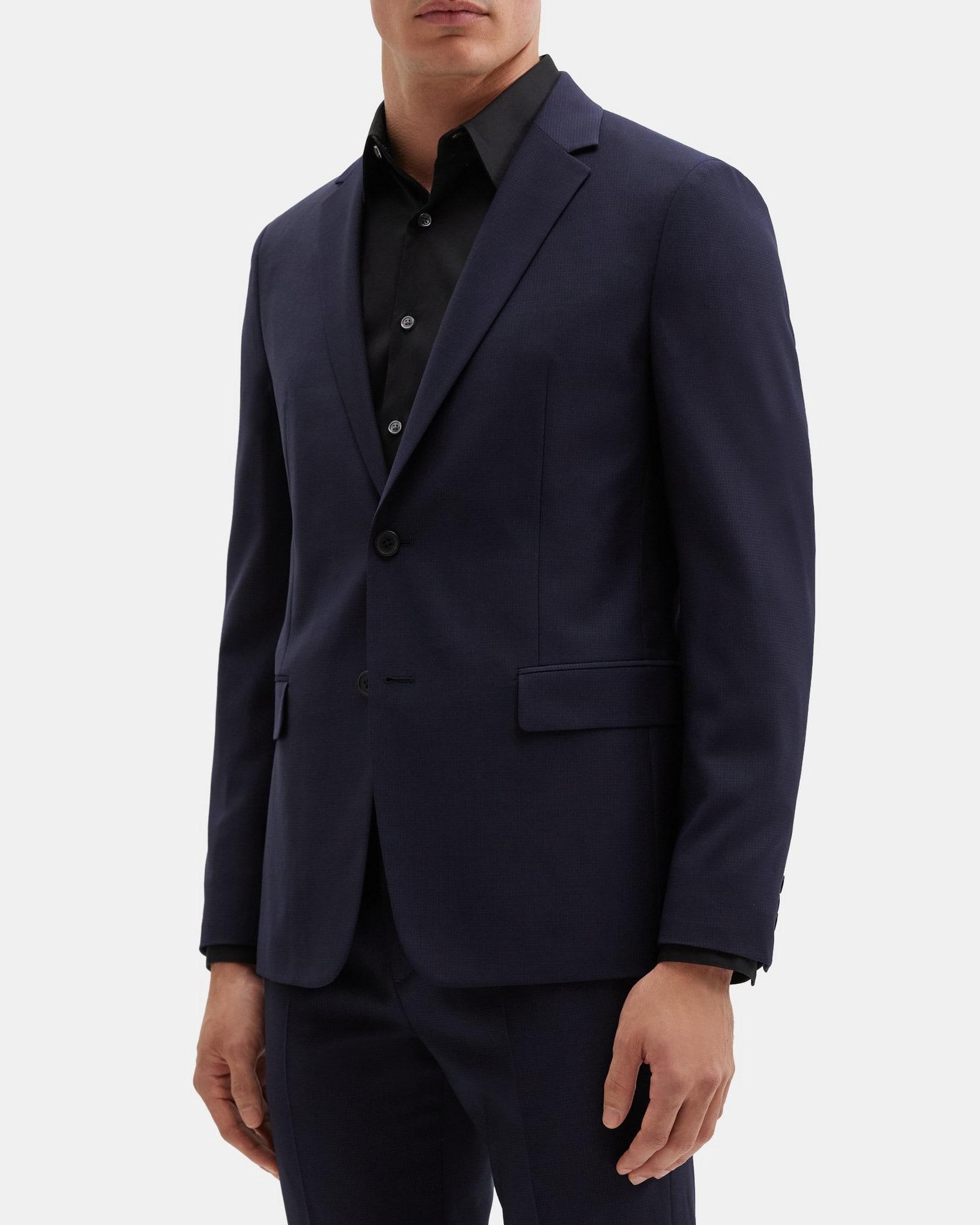 Unstructured Blazer in Grid Wool Product Image