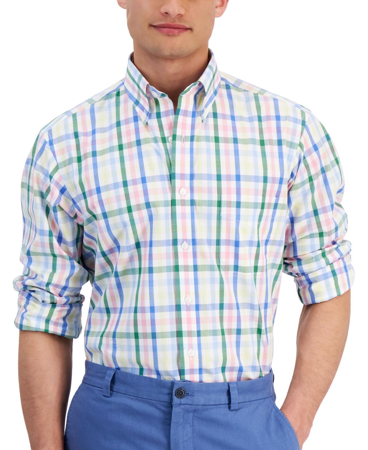 Club Room Mens Regular-Fit Multicolor Plaid Dress Shirt, Created for Macys Product Image