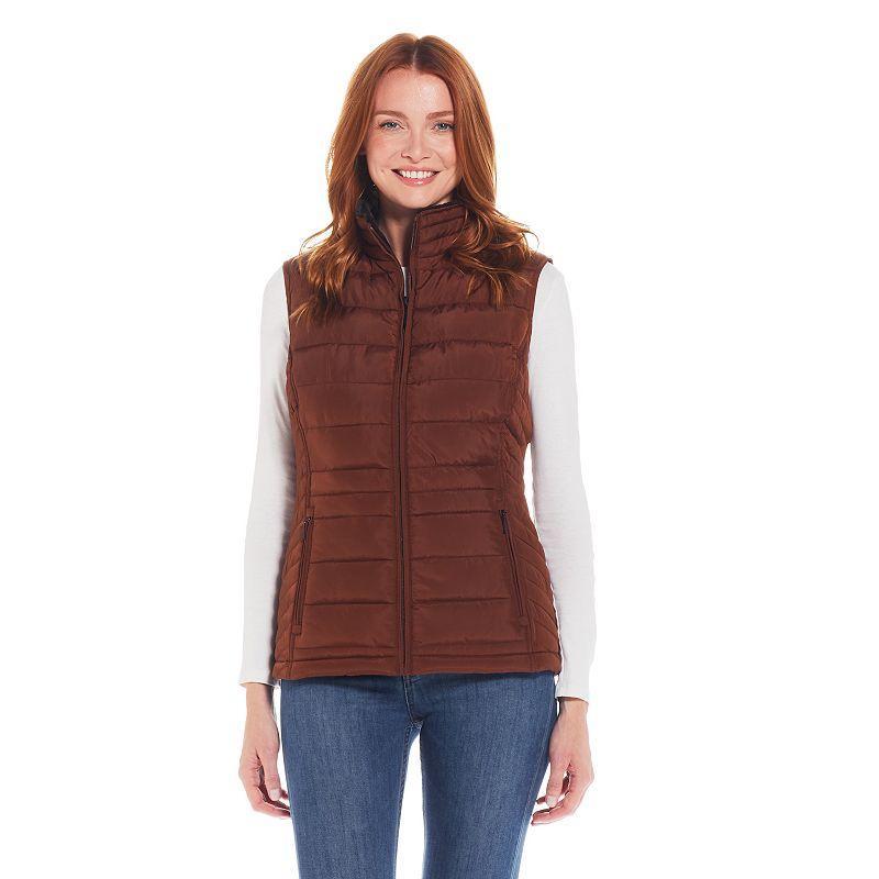 Womens Weathercast Plush Lined Puffer Vest Product Image