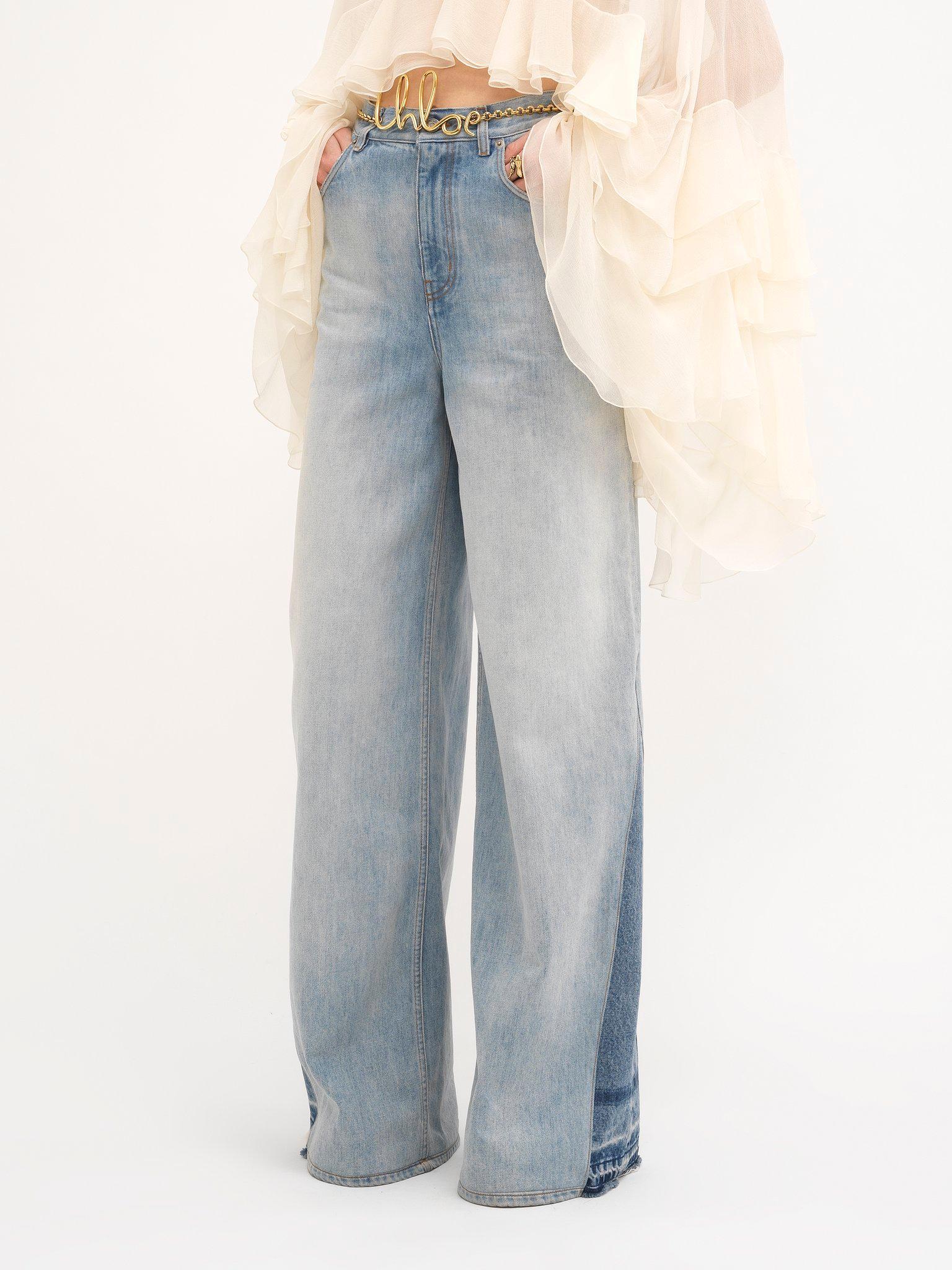 Wide-leg jeans in denim Product Image