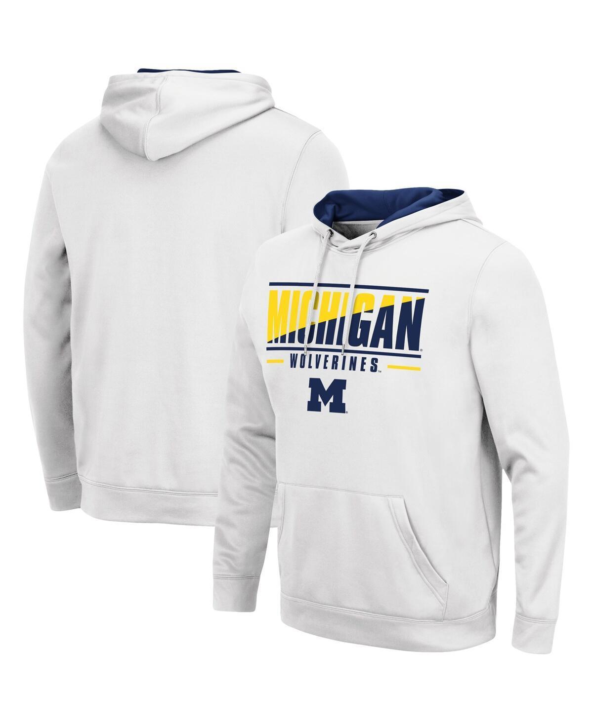 Mens Colosseum Michigan Wolverines Slash Stack 2.0 Pullover Hoodie Product Image