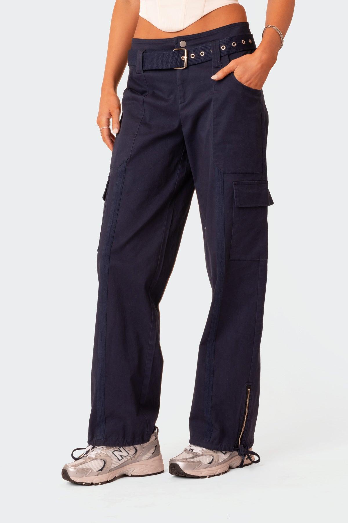 Manuel Low Rise Belted Cargo Pants Product Image