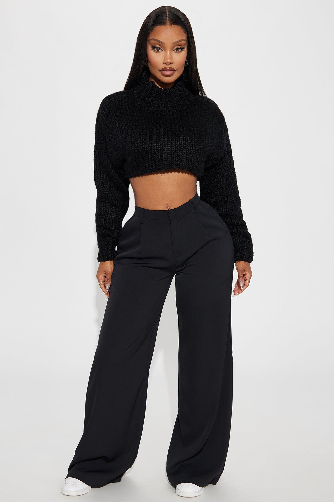 Kali Chunky Knit Bolero - Black Product Image