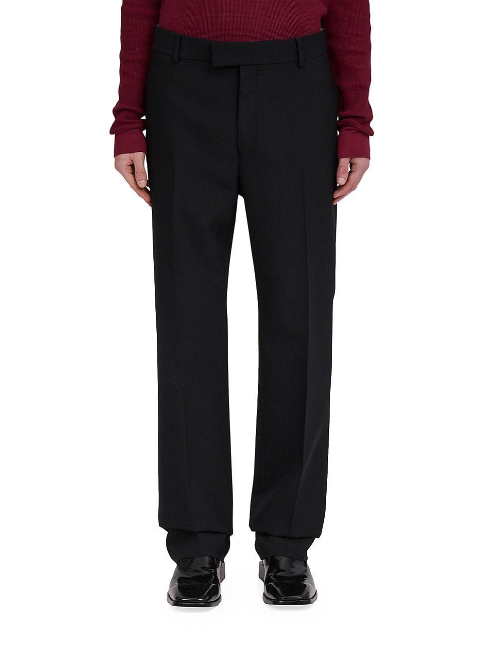 Mens Wool Straight-Fit Pants Product Image