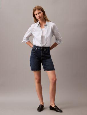 High Rise Mom Fit Shorts Product Image