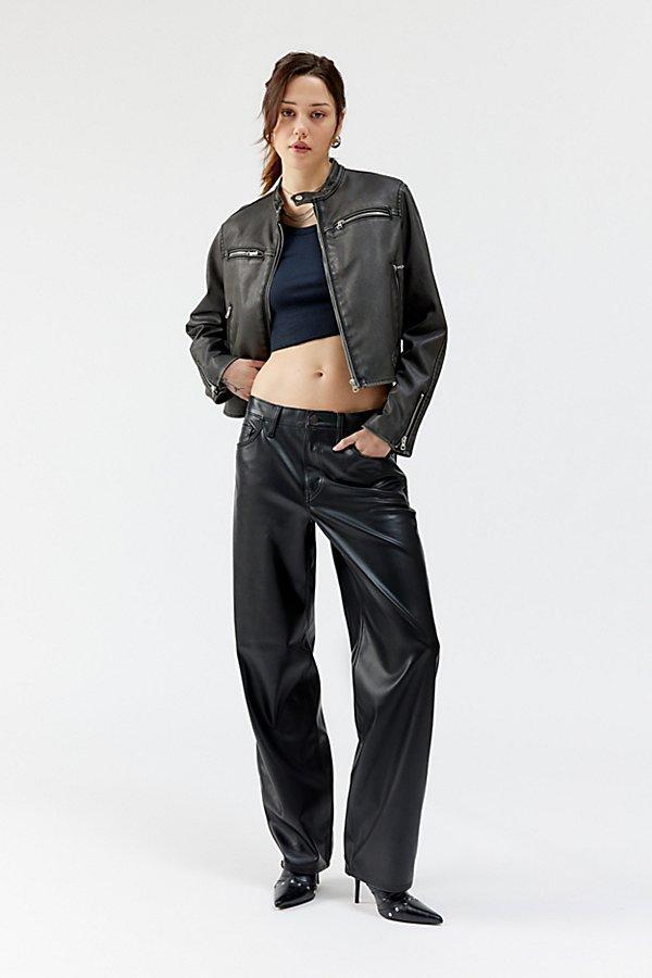 Levis Faux Leather Baggy Dad Pant Womens at Urban Outfitters Product Image