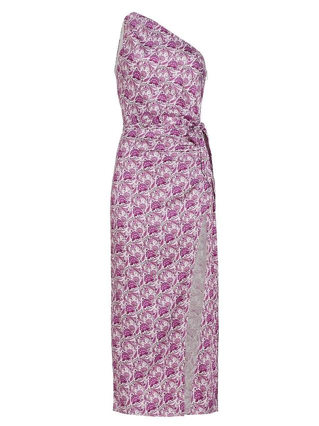 Womens Nanu Paisley One-Shoulder Midi-Dress Product Image