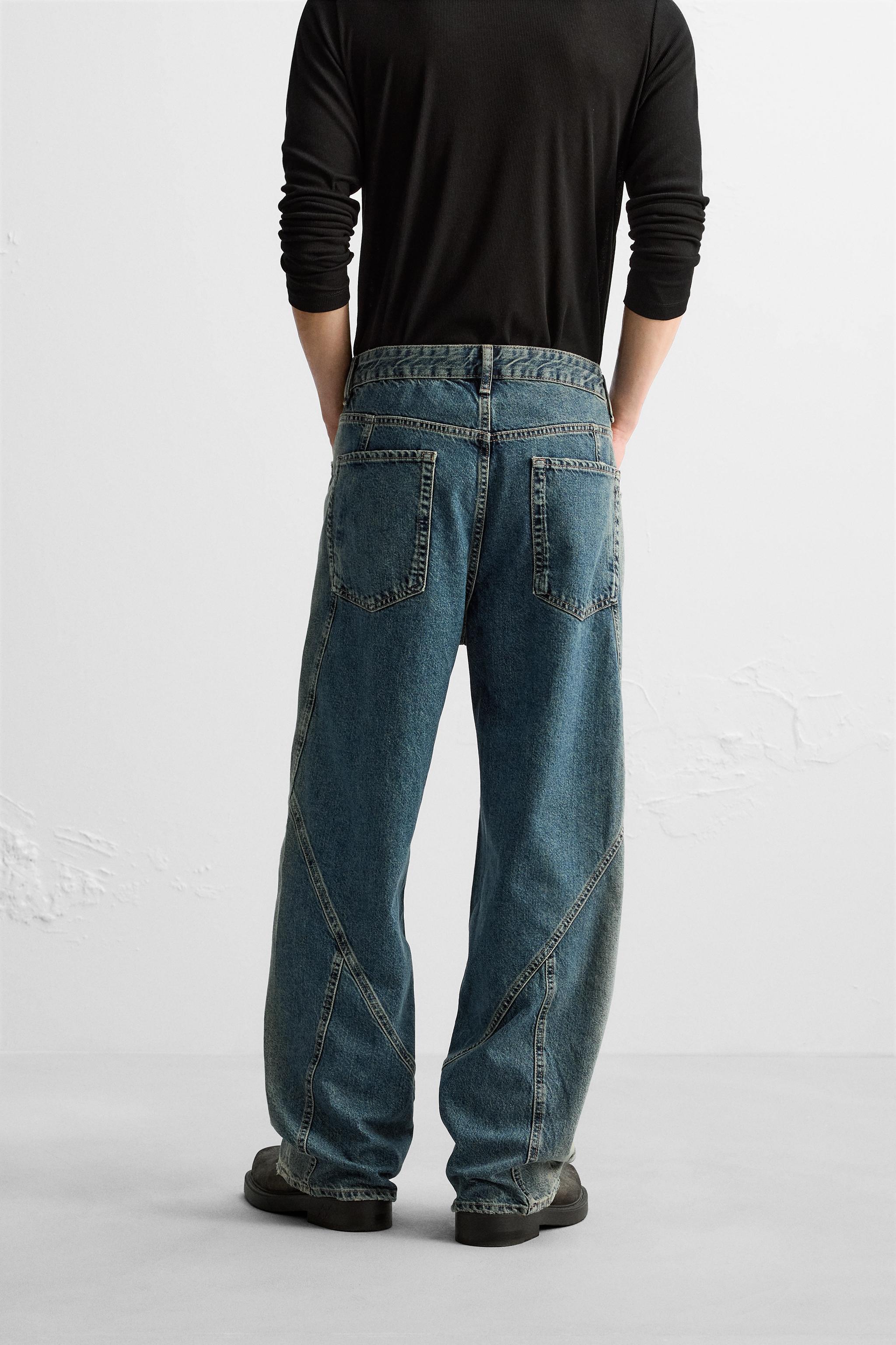 STRAIGHT FIT SEAM JEANS Product Image