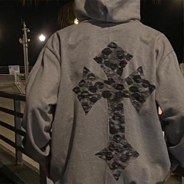 Kiss Cross Big Graphic Print Hoodie Product Image