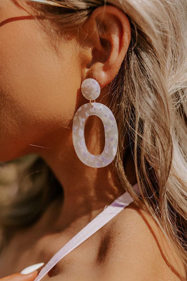 Believe The Dream Earrings In Lavender Product Image