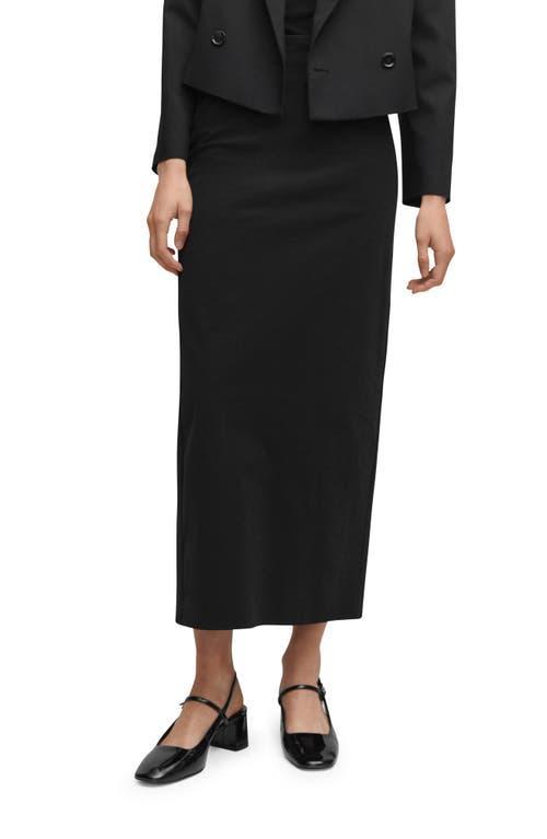 MANGO Fitted Back Slit Midi Skirt product image