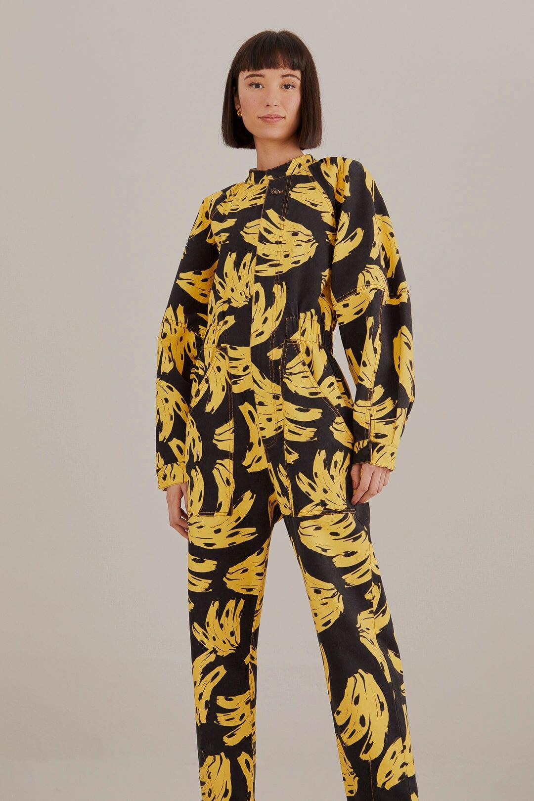 Black Bossa Banana Jumpsuit, BLACK / XS Product Image