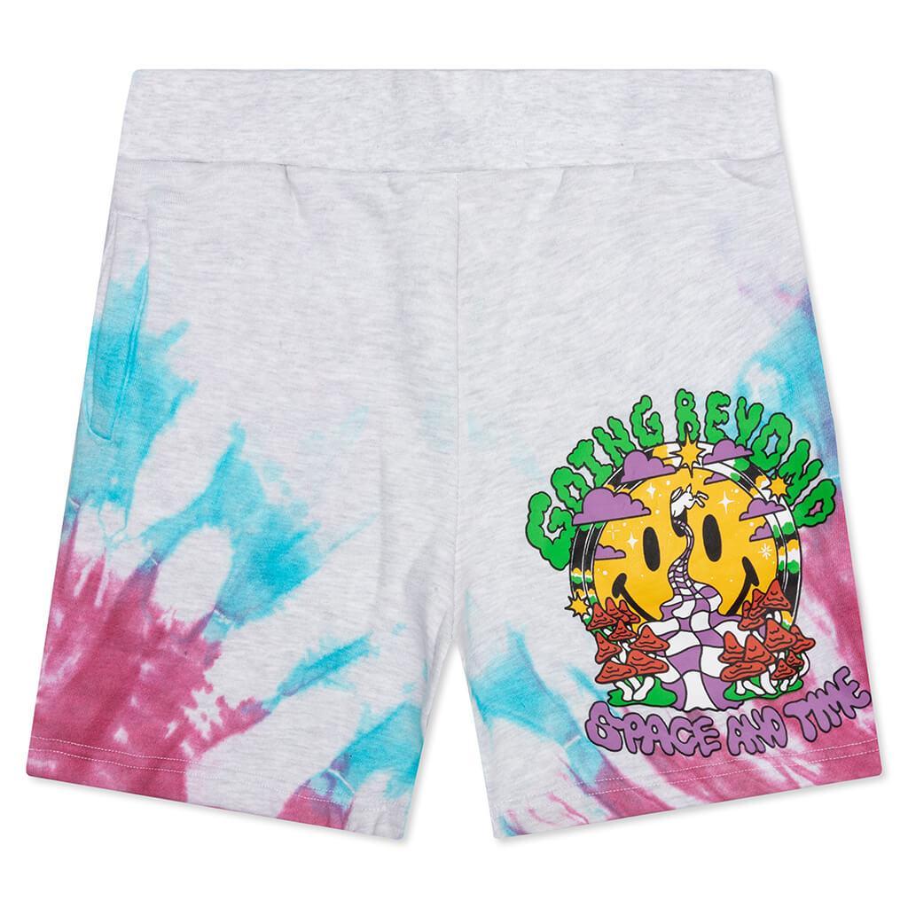 Smiley Beyond Space And Time Tie-Day Sweatshorts -Purple Male Product Image