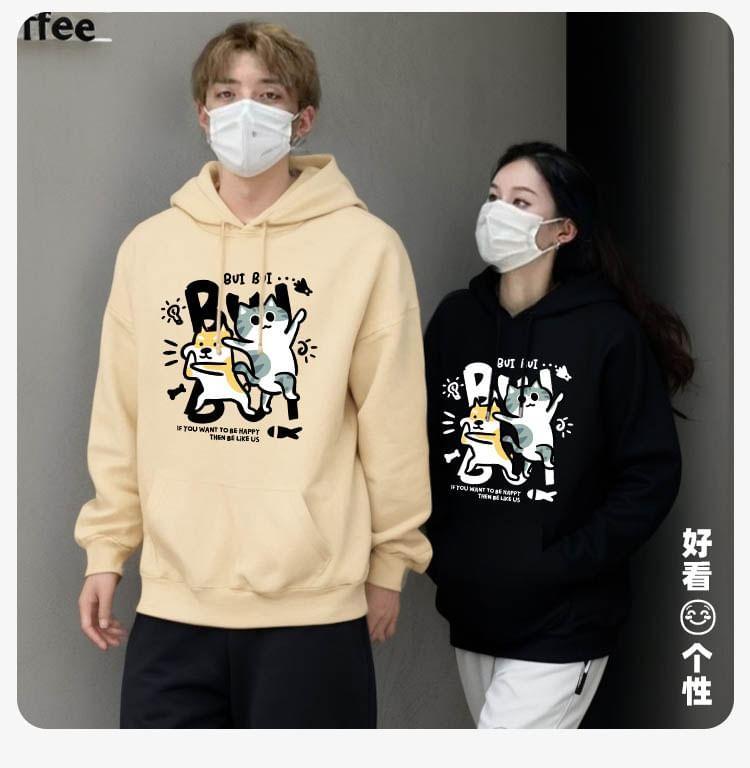 Cartoon Print Hoodie Product Image