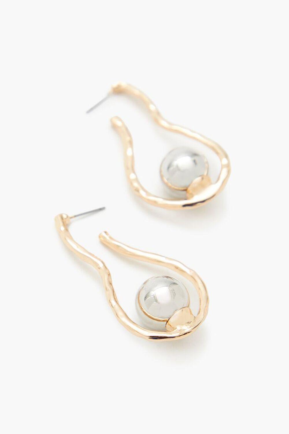 Faux Pearl Geo Drop Earrings | Forever 21 Product Image