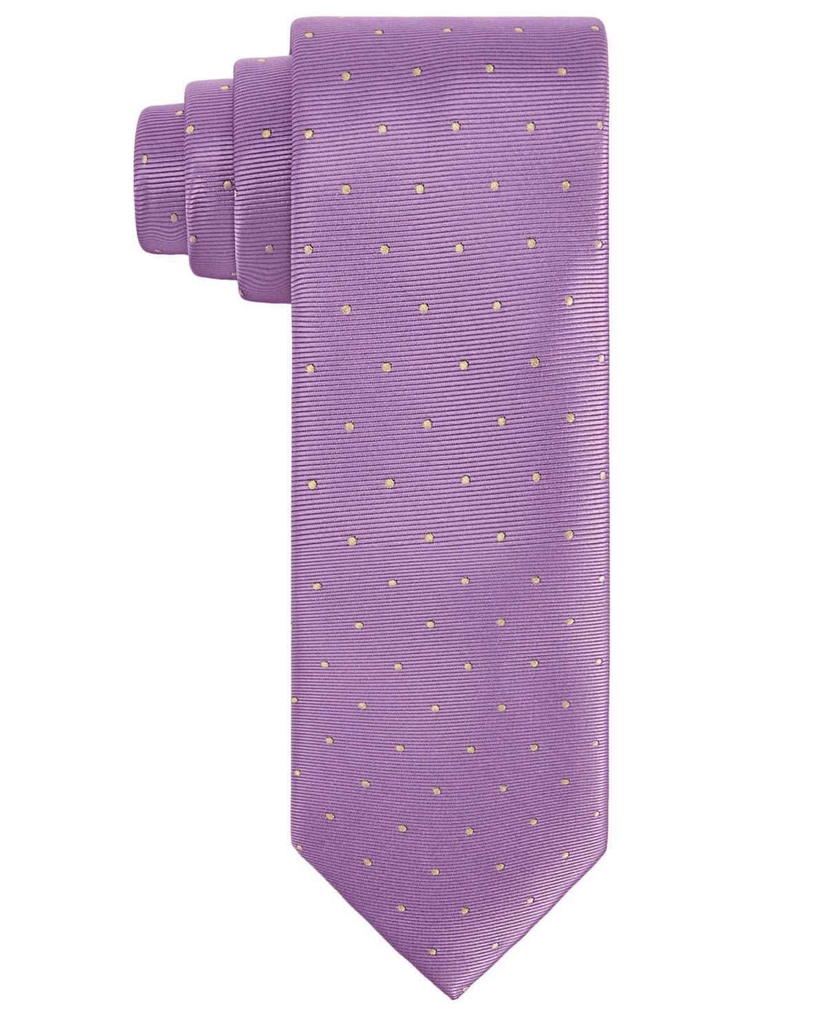 Tayion Collection Mens Purple & Gold Dot Tie Product Image