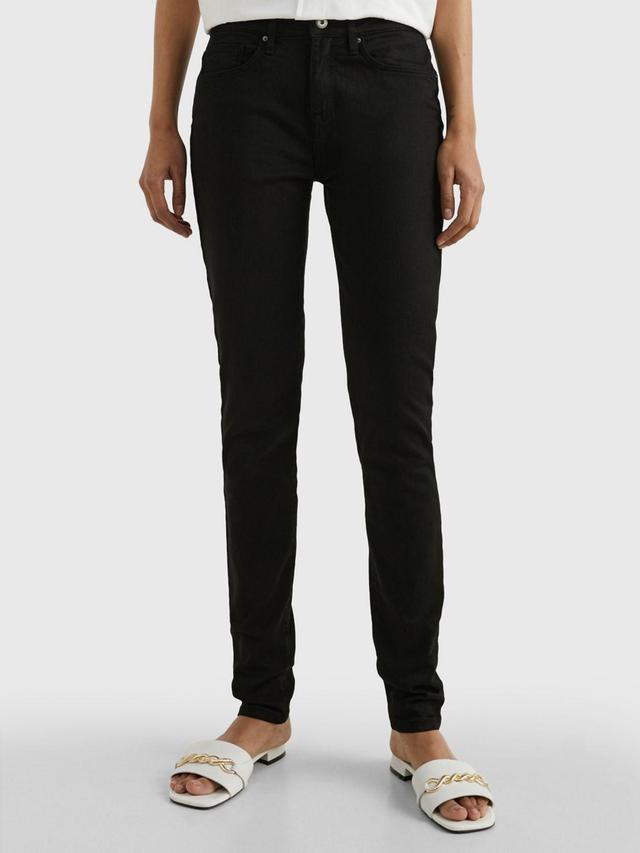 Tommy Hilfiger Women's Super Skinny Fit Black Jean - Black - 27W x 32L Product Image