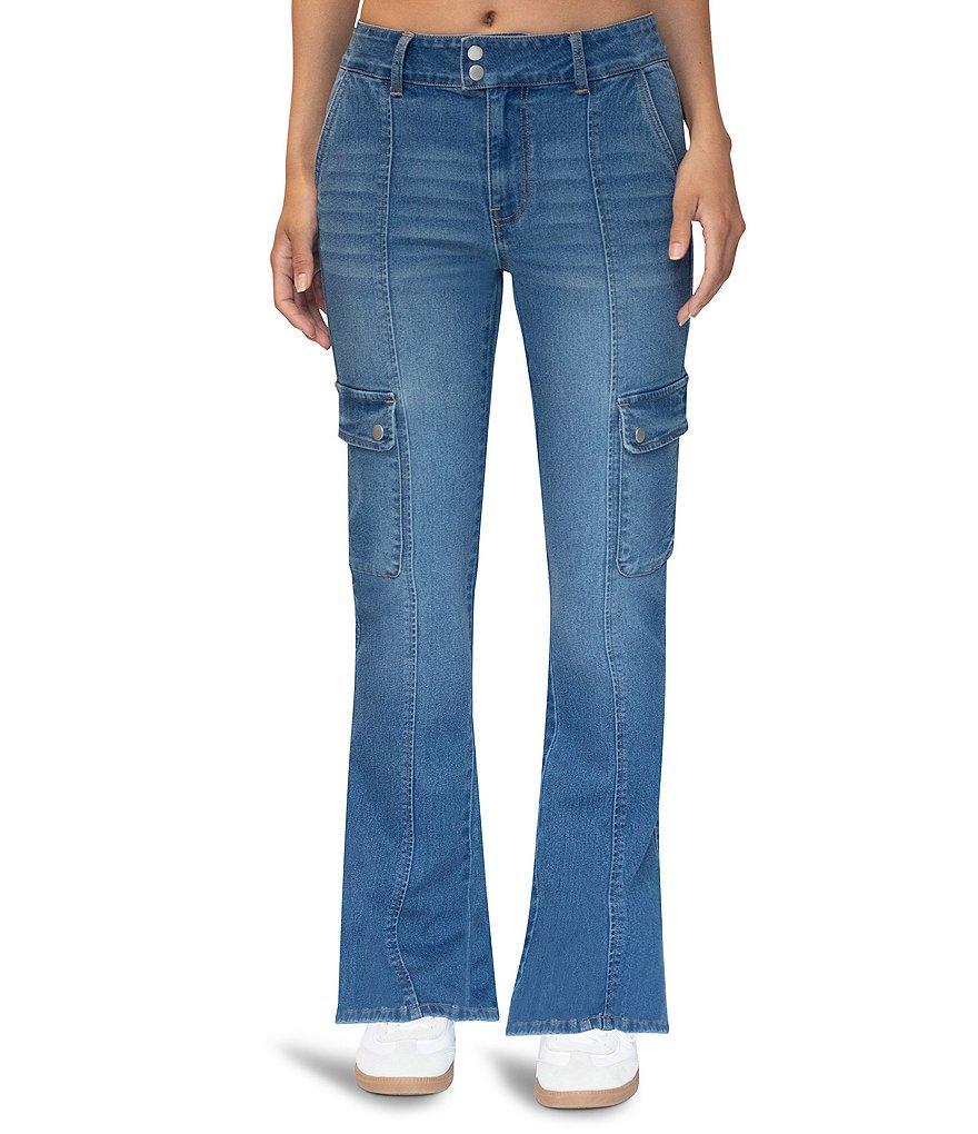 Stevie By Steve Madden Cargo Bootcut & Double Button Jeans product image