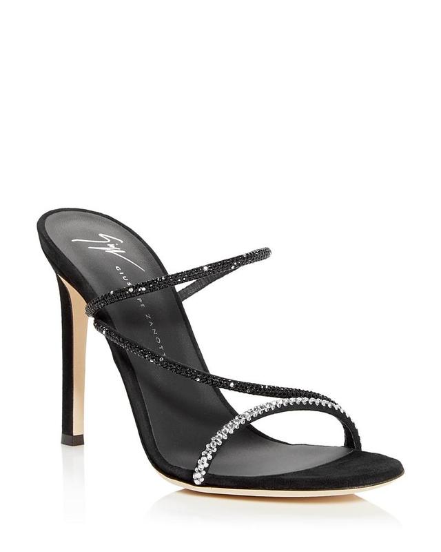 Giuseppe Zanotti Womens Embellished High Heel Slide Sandals Product Image