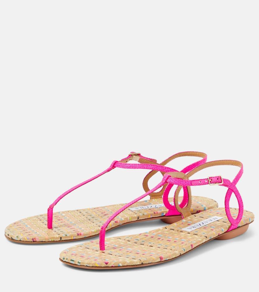 Almost Bare Raffia Sandal In Pink Product Image