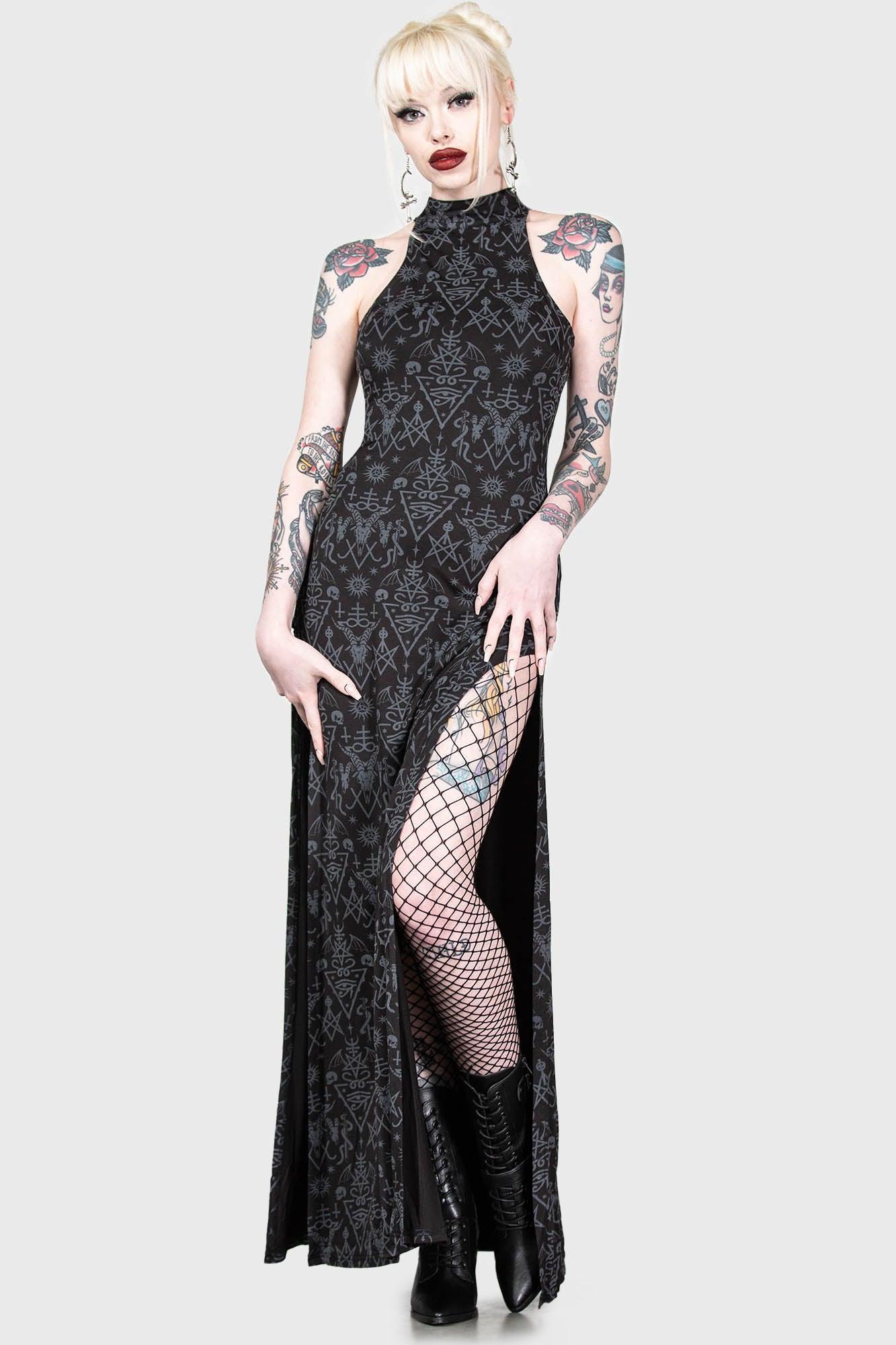 Over-Queen Maxi Dress / Black / 95% Viscose 5% Elastane Product Image