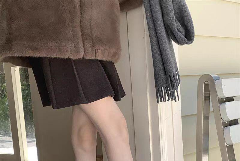 Fleece-Lined Faux Suede Short Boots Product Image