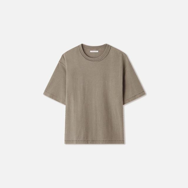 John Elliott Reverse Cropped Tee - Washed Oak Male Product Image