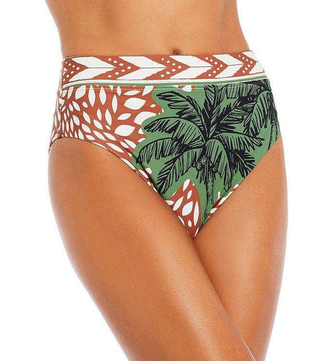 Antonio Melani Cartagena Print Banded High Waisted Swim Bottom Product Image