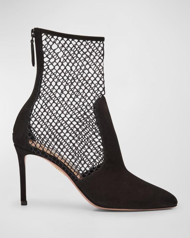 Brera Mesh Suede Stiletto Ankle Booties  Product Image