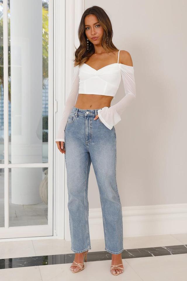 Dare To Be Different Crop Top White Product Image