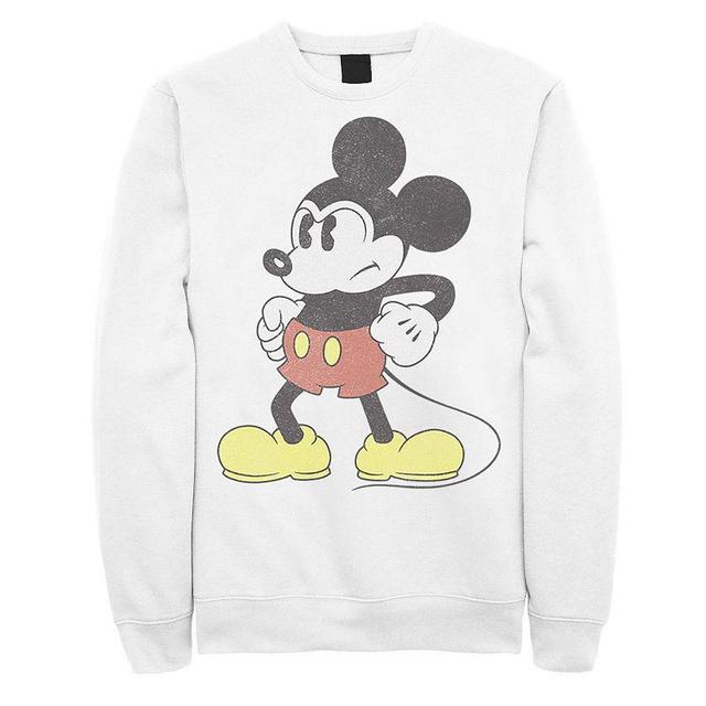 Disneys Mickey & Friends Mickey Mouse Mens Retro Grumpy Sweatshirt Athletic Grey Product Image