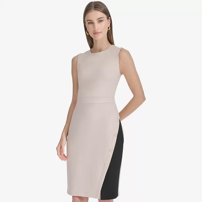 Womens Andrew Marc Sleeveless Collared Overlap Dress product image