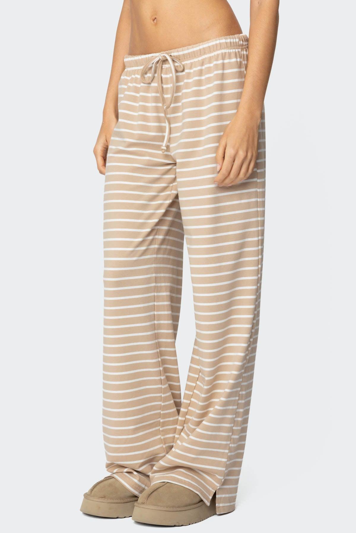 Jona Stripey Slit Pants Product Image