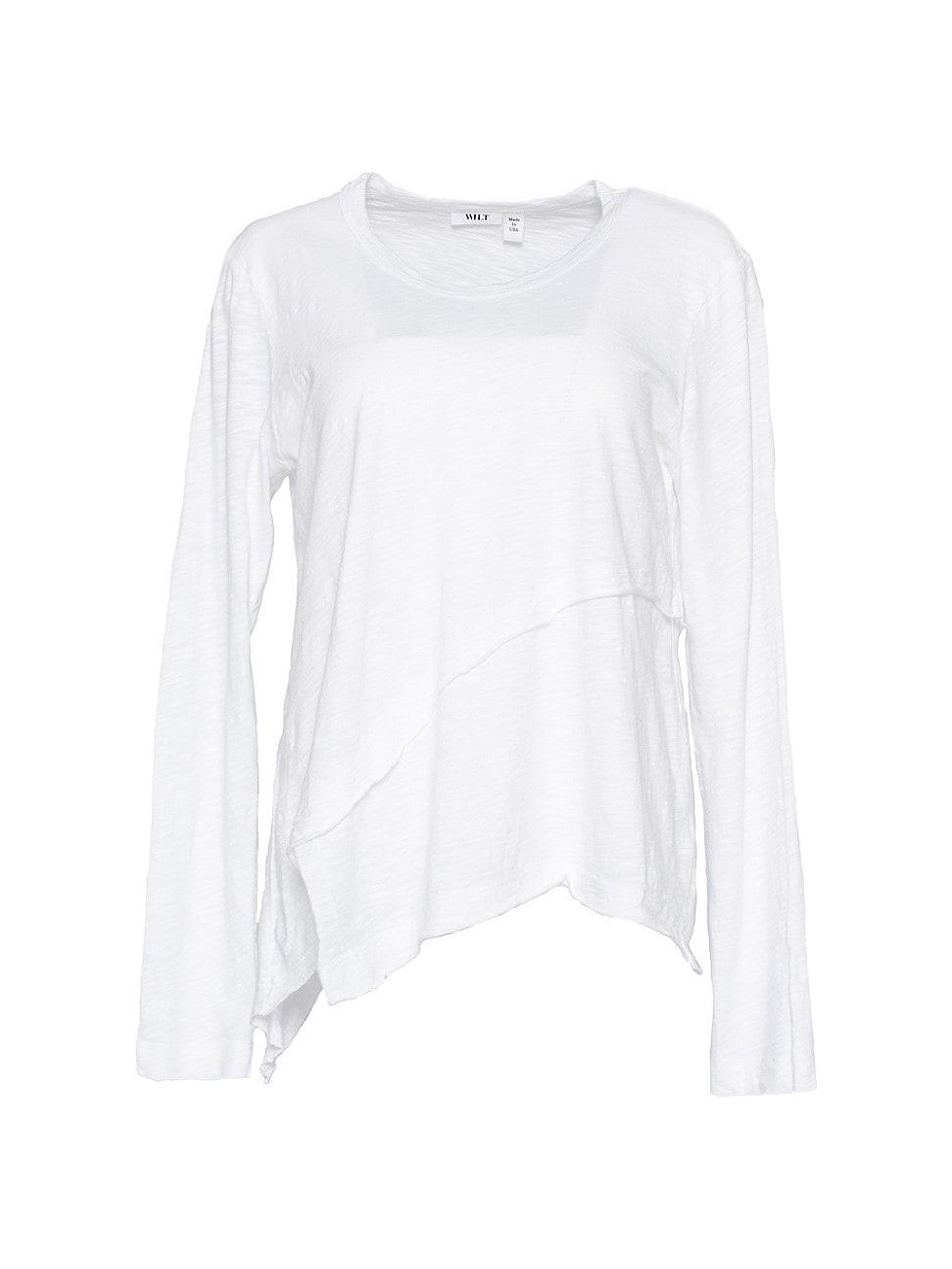 Womens Crew Long Sleeve Easy Crossover Hem product image