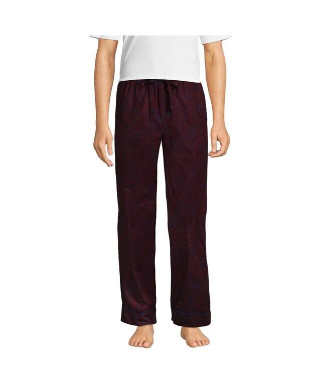 Big & Tall Lands End Essential Pajama Pants, Mens Red Navy Flower Product Image