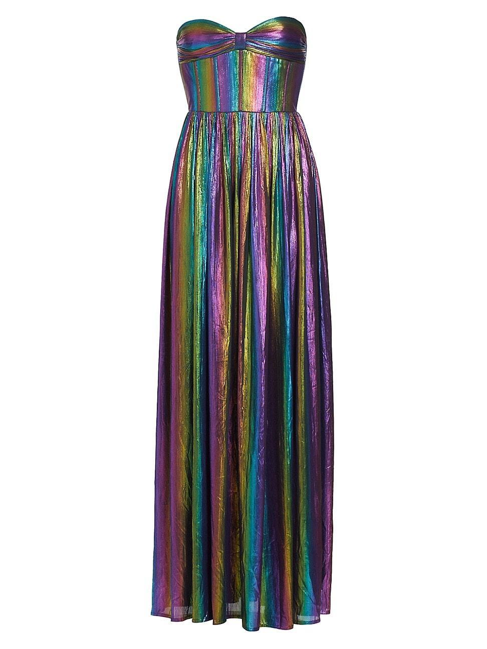 Womens Florence Metallic Strapless Gown Product Image